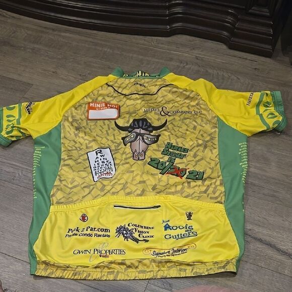 Mens Promal Cycling Jersey - Yellow and Green 2XL - Picture 2 of 4
